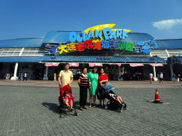 Miaomiao, Max and Miaomiao`s family in front of the Dalian Laohutan Ocean Park