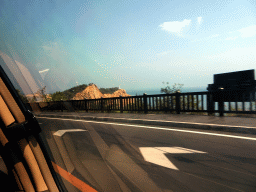 The Xijiao area, viewed from the taxi at Binhai Middle Road