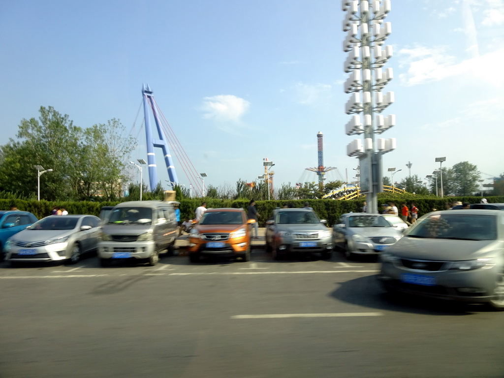 The Xinghai Square Recreation Ground at the southeast side of Xinghai Square, viewed from the taxi