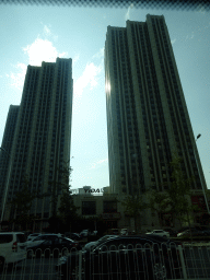 Skyscrapers at the northwest side of Xinghai Square, viewed from the taxi