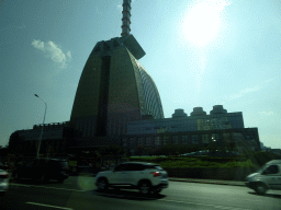 Building at the north side of Zhongshan Park, viewed from the taxi at Dongbei Road