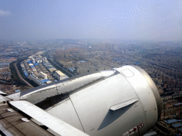 The Xiwafang and Zhonggou areas, viewed from the airplane to Beijing