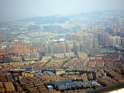 Skyscrapers in the Xiwafang area, viewed from the airplane to Beijing