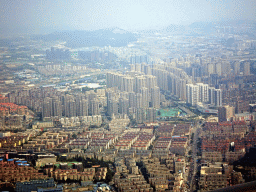 Skyscrapers in the Xiwafang area, viewed from the airplane to Beijing