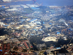 The Shanri Health Park and the Shanzhong area, viewed from the airplane to Beijing