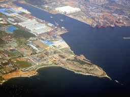 Harbour at the Dayancun area, viewed from the airplane to Beijing