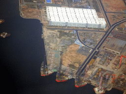 Harbour at the Qianyancun area, viewed from the airplane to Beijing