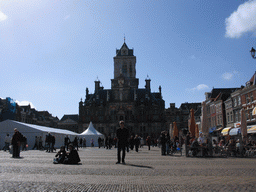 Tim at the Nieuwe Kerk church, on the Markt