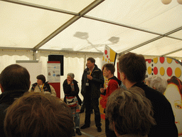 Terry talking in the BIOPOP tent