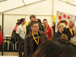 Inside the BIOPOP tent