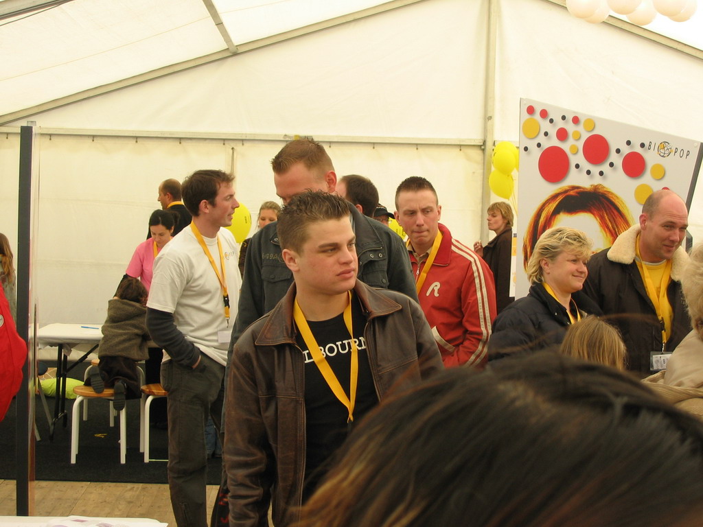 Inside the BIOPOP tent