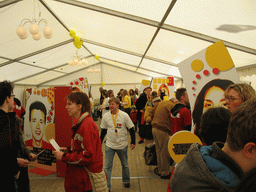 Inside the BIOPOP tent