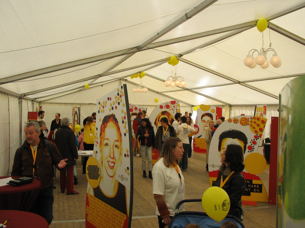 Inside the BIOPOP tent