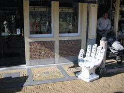 Delfts Blauw seat in front of a shop
