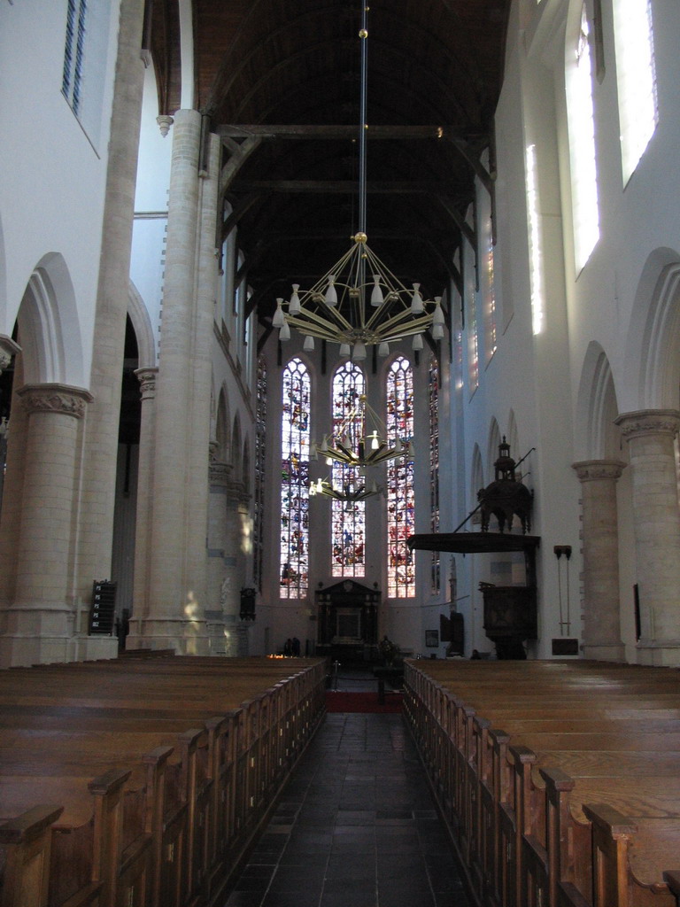 Inside the Oude Kerk church