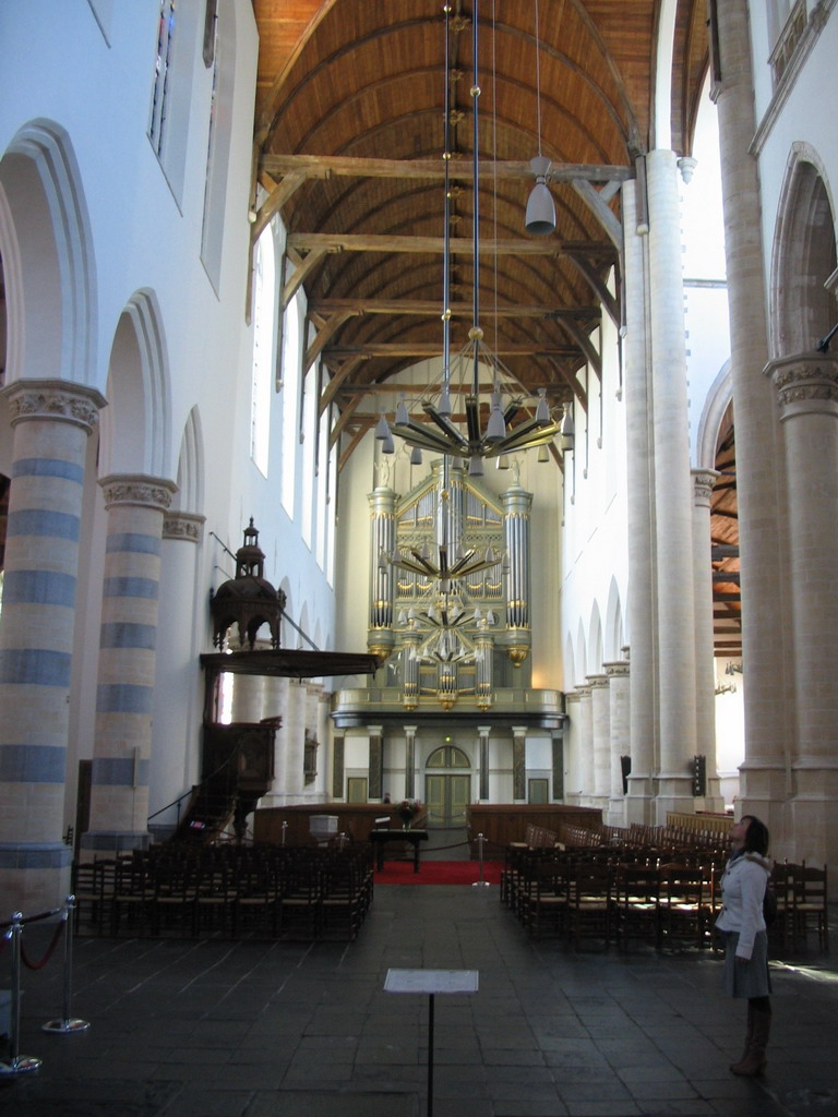 Inside the Oude Kerk church