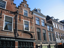 Fronts of houses in the shopping street Jacob Gerritstraat