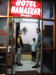Front of Hotel Namaskar at the Gali Chandi Wali street