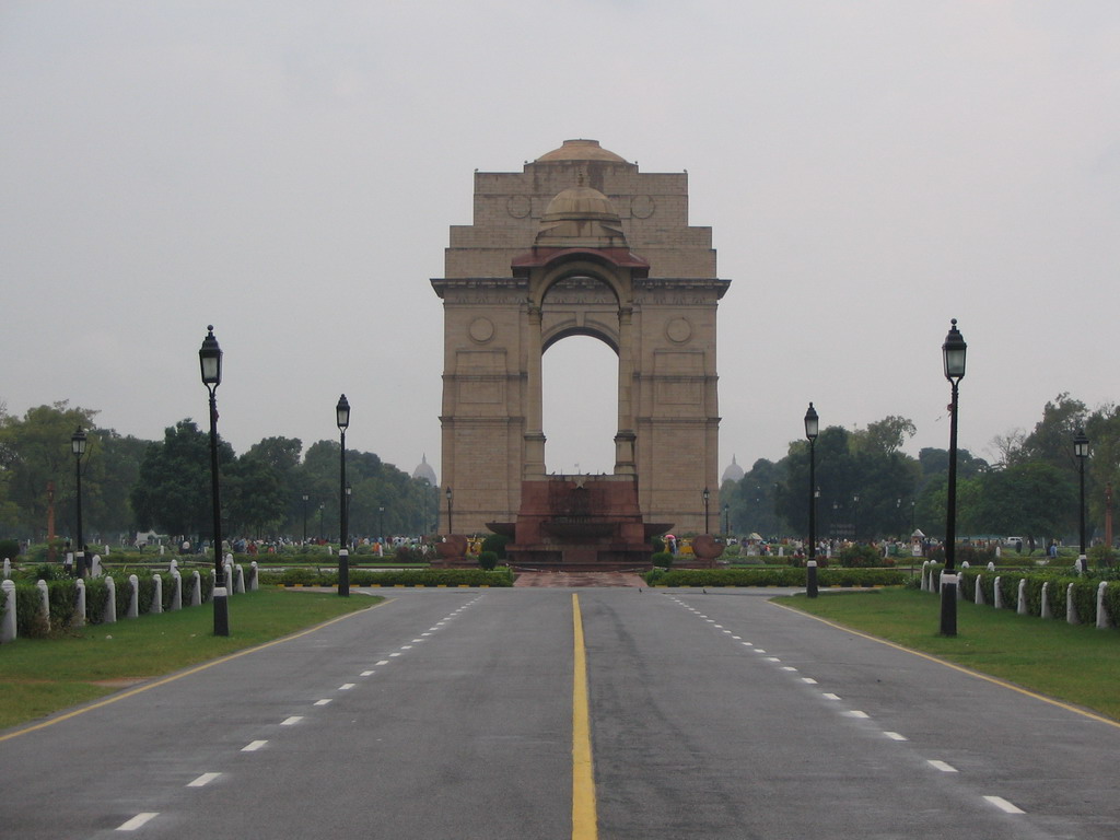 The Reflecting Pool and the east side of the India Gate