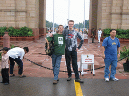 Rick and David in front of the east side of the India Gate