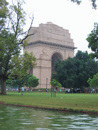 The India Gate, viewed from our rowing boat in the canals next to Rajpath Road