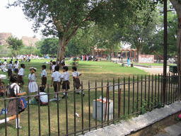 School class in front of Delhi Zoo
