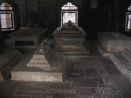 Tombs in Isa Khan`s Tomb at the Humayun`s Tomb complex
