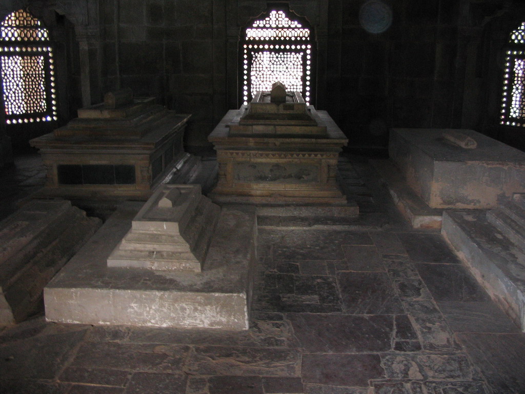 Tombs in Isa Khan`s Tomb at the Humayun`s Tomb complex