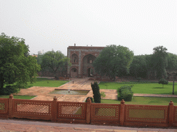 The South Gate of the Humayun`s Tomb complex, viewed from the terrace of Humayun`s Tomb