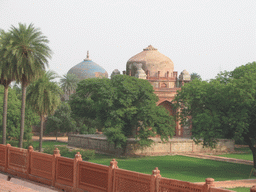 The Nila Gumbad Tomb and the Barber`s Tomb at the Humayun`s Tomb complex, viewed from the terrace of Humayun`s Tomb