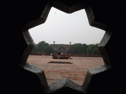 West gate to Humayun`s Tomb at the Humayun`s Tomb complex, viewed from Humayun`s Tomb