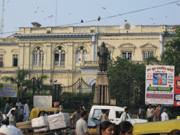 Statue of Mahatma Gandhi in front of the Town Hall at Chandni Chowk road