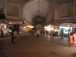 The Chatta Chowk market at the Red Fort, by night
