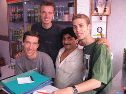 Tim, Rick and David with the owner of the New Diamond Restaurant