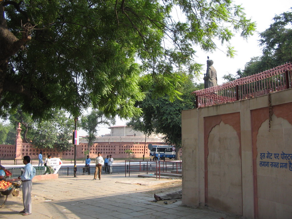 Statue of the first president of India, Rajendra Prasad, near the Parliament buildings