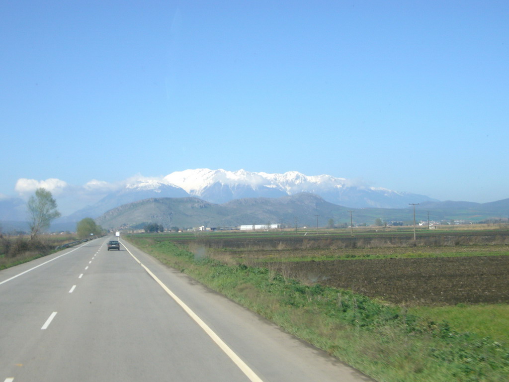 Countryside on the road from Athens to Delphi