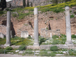 The Stoa of the Athenians, with cross revetment, and the Polygonal Wall