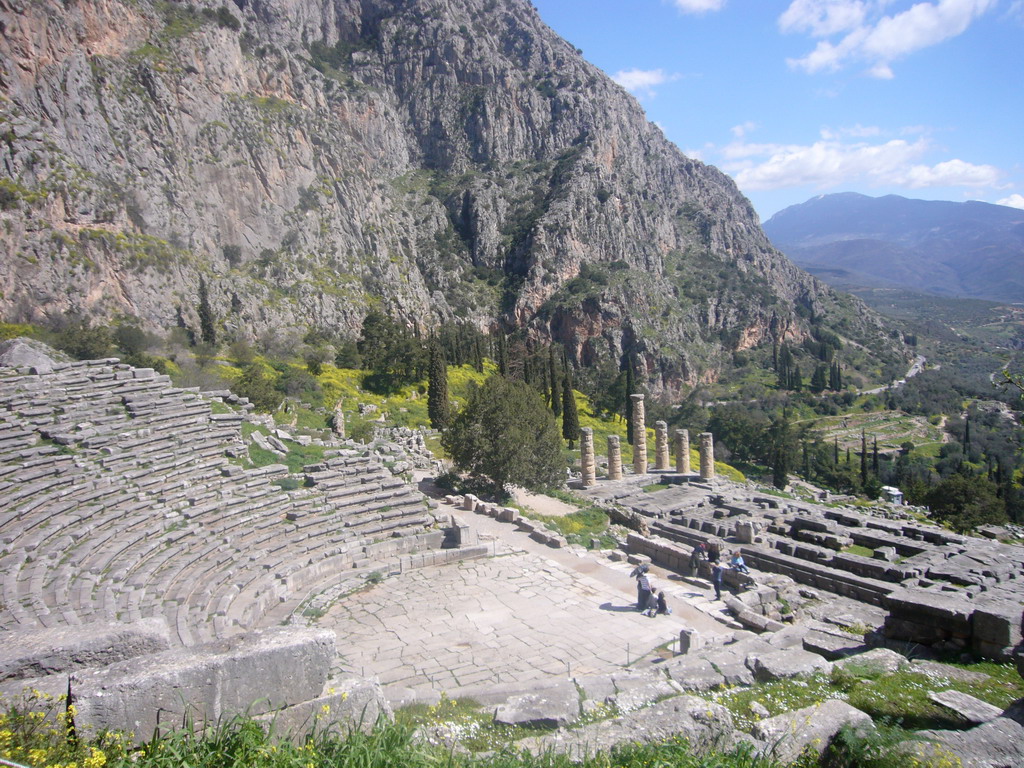 The Theatre of Delphi and the Temple of Apollo