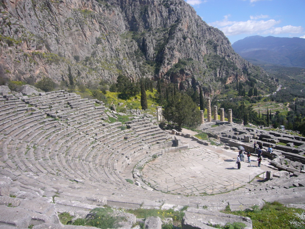 The Theatre of Delphi and the Temple of Apollo