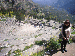 Miaomiao at the Theatre of Delphi and the Temple of Apollo