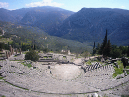 The Theatre of Delphi, the Treasury of the Athenians and the Temple of Apollo