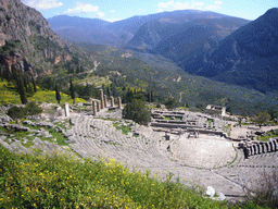 The Theatre of Delphi, the Treasury of the Athenians and the Temple of Apollo