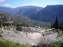 The Theatre of Delphi, the Treasury of the Athenians and the Temple of Apollo