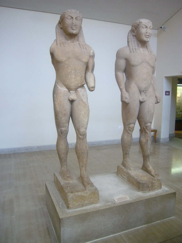 Kourus statues, known as `The Twins of Argos`
