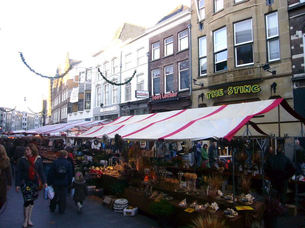 Market stalls at the Hooge Steenweg street