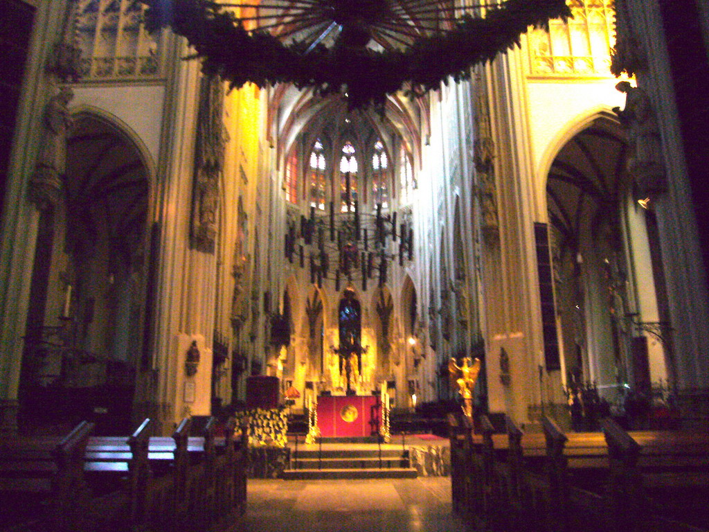 Nave, apse and altar of St. John`s Cathedral