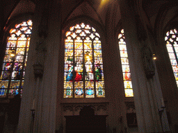 Stained glass windows in St. John`s Cathedral