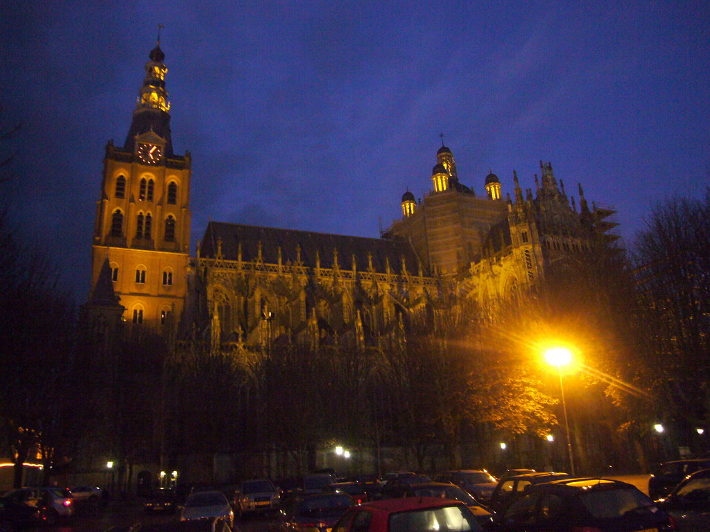 The Parade square and St. John`s Cathedral, by night