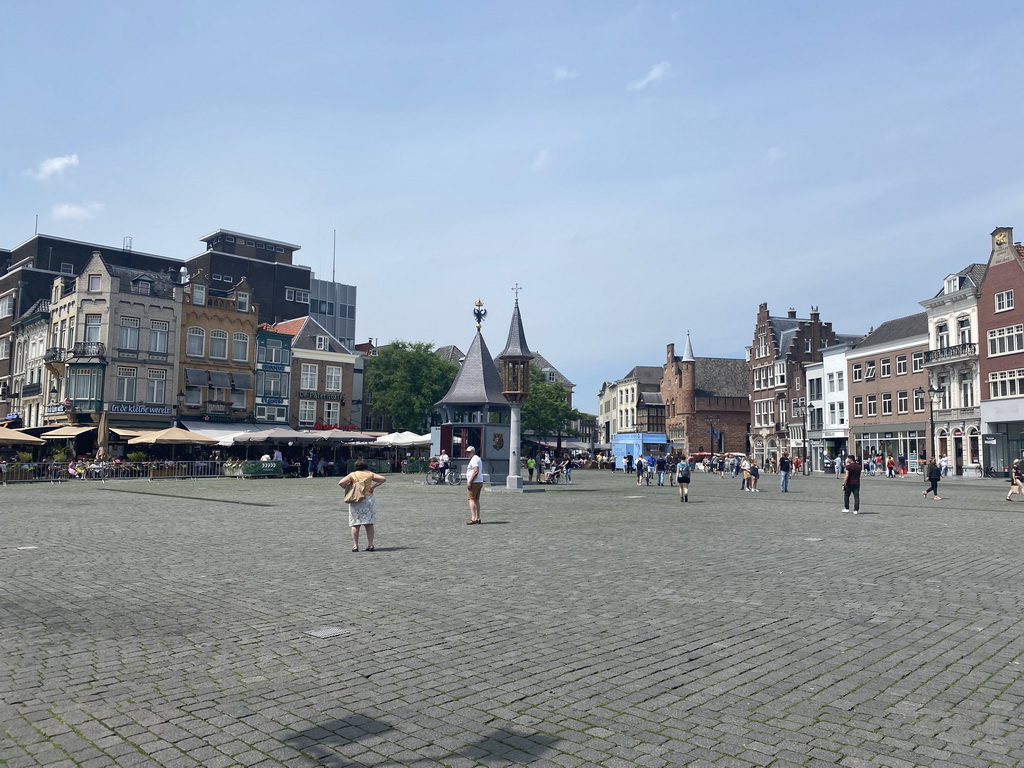 The Markt square with the Puthuis and Onze Lieve Vrouwehuisje structures and the Moriaan building