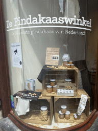 Display window of the Pindakaaswinkel at the Hooge Steenweg street